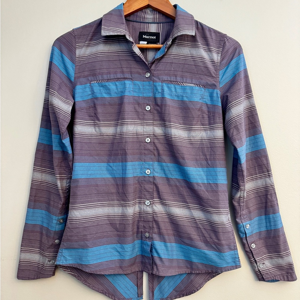 Womens Marmot Aeolian Long Sleeved Button Down Shirt Size XS
